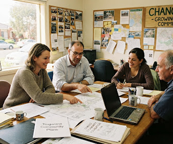 Chance Community Foundation team meeting at their Truganina office